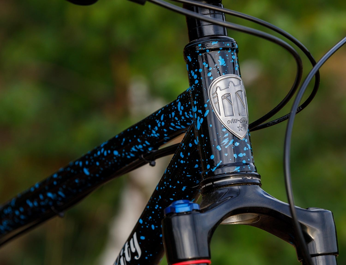 electric queen headset and fork detail