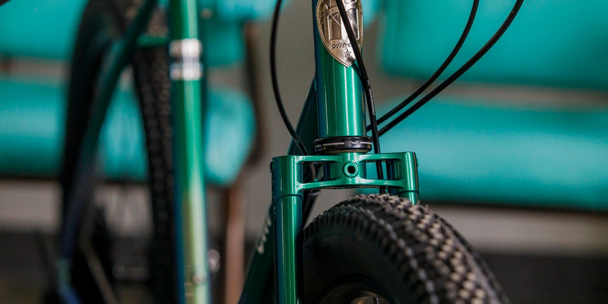 Gorilla Monsoon front wheel detail view