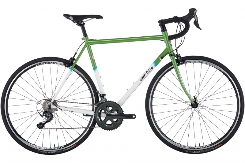 Green and hot sale white bike