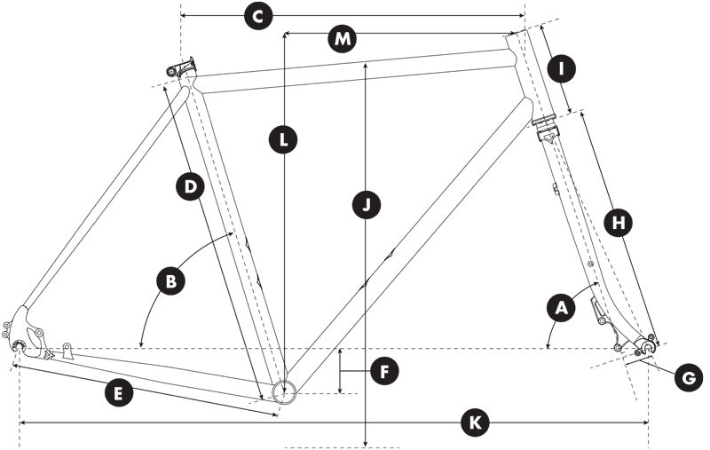 space horse frame geometry diagram