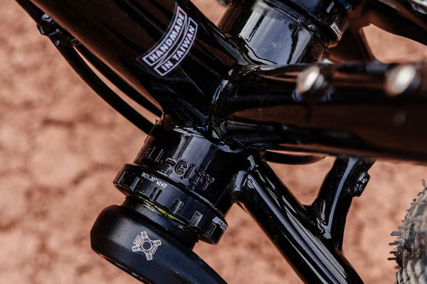 Gorilla Monsoon detail of All-City stamped in on bottom bracket shell