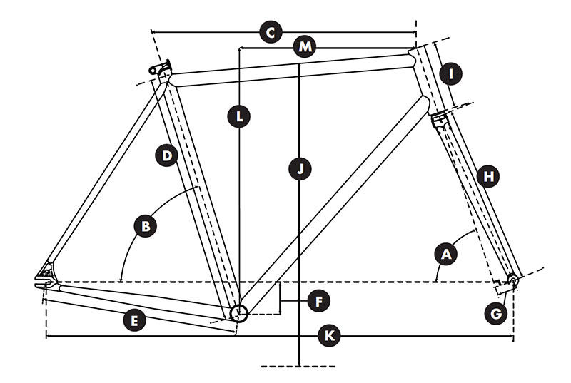 All-City Cycles Super Professional geometry diagram