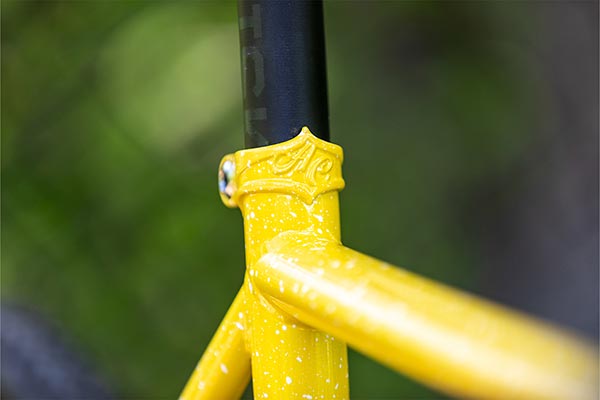 All-City Signature Brazed-On seatpost clamp with A/C logo stamped