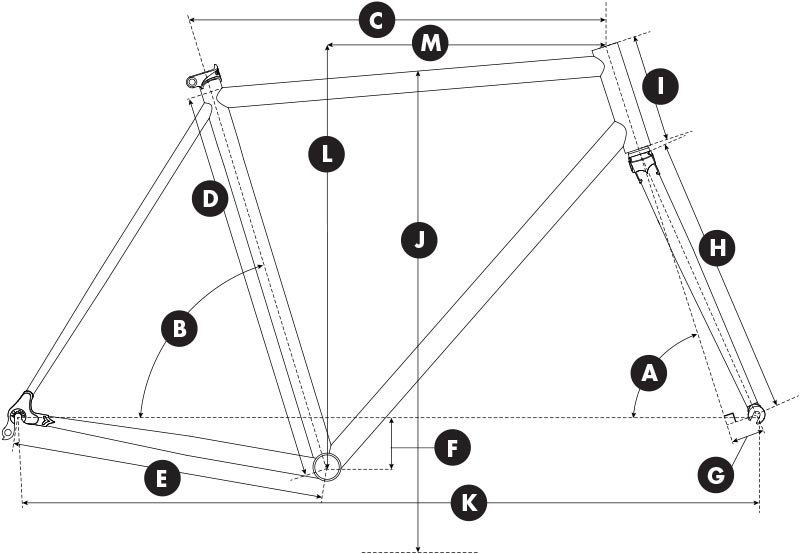 All City Nature Boy frame geometry diagram