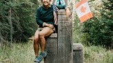 Kae-Lin Wang posing for photo on the Pacific Crest National Scenic Trail