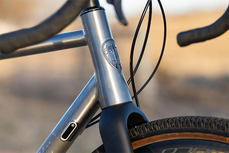 All-City Cosmic Stallion Ti, close-up of head tube