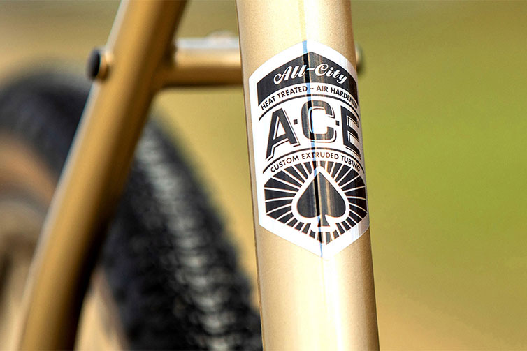 A.C.E. Tubing decal on seat tube