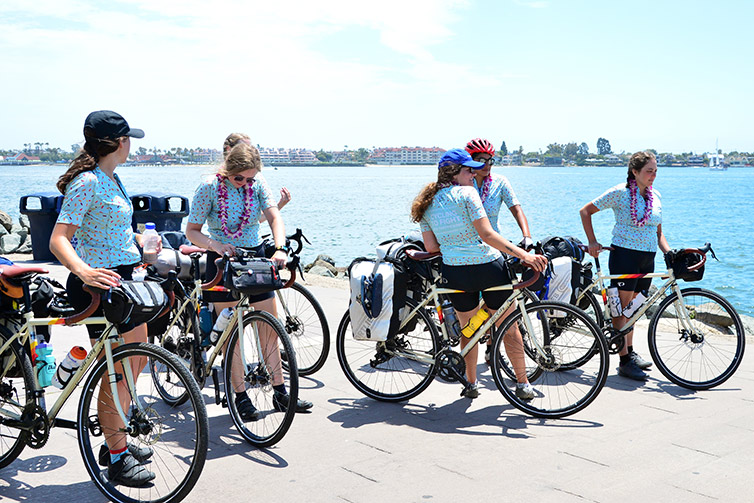 Biking for sex trafficking many riders