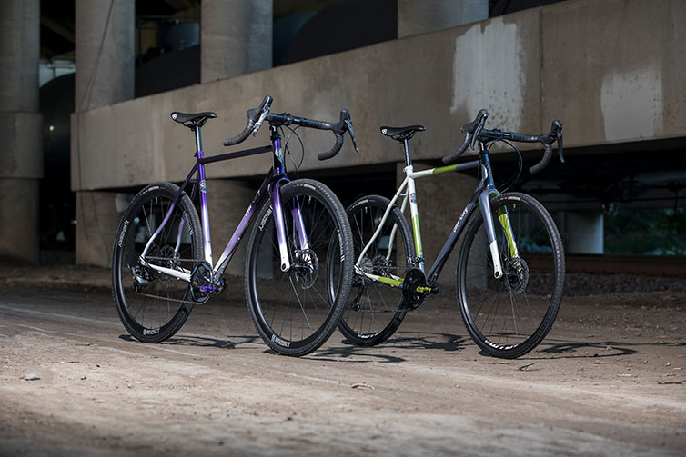 Purple and green cosmic stallion bikes 
