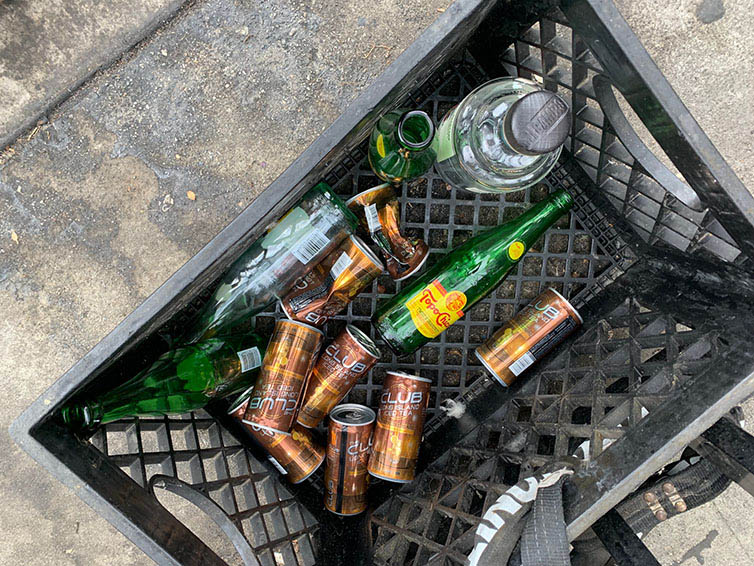 Basket of drinks in LA