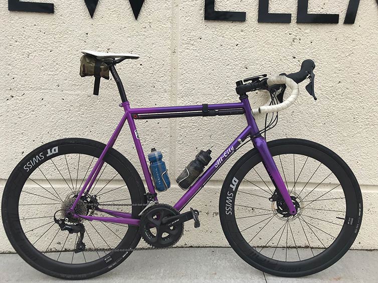 Purple All-City Zig Zag Endurance bike