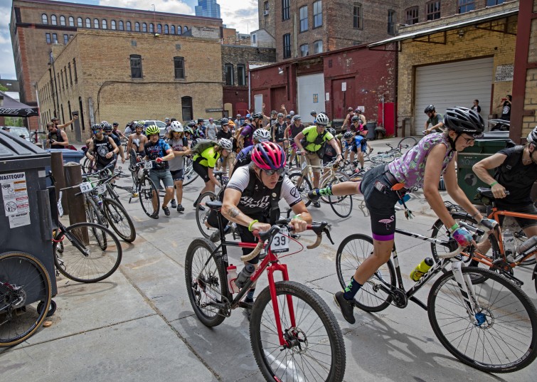 Riders in All City Championship race