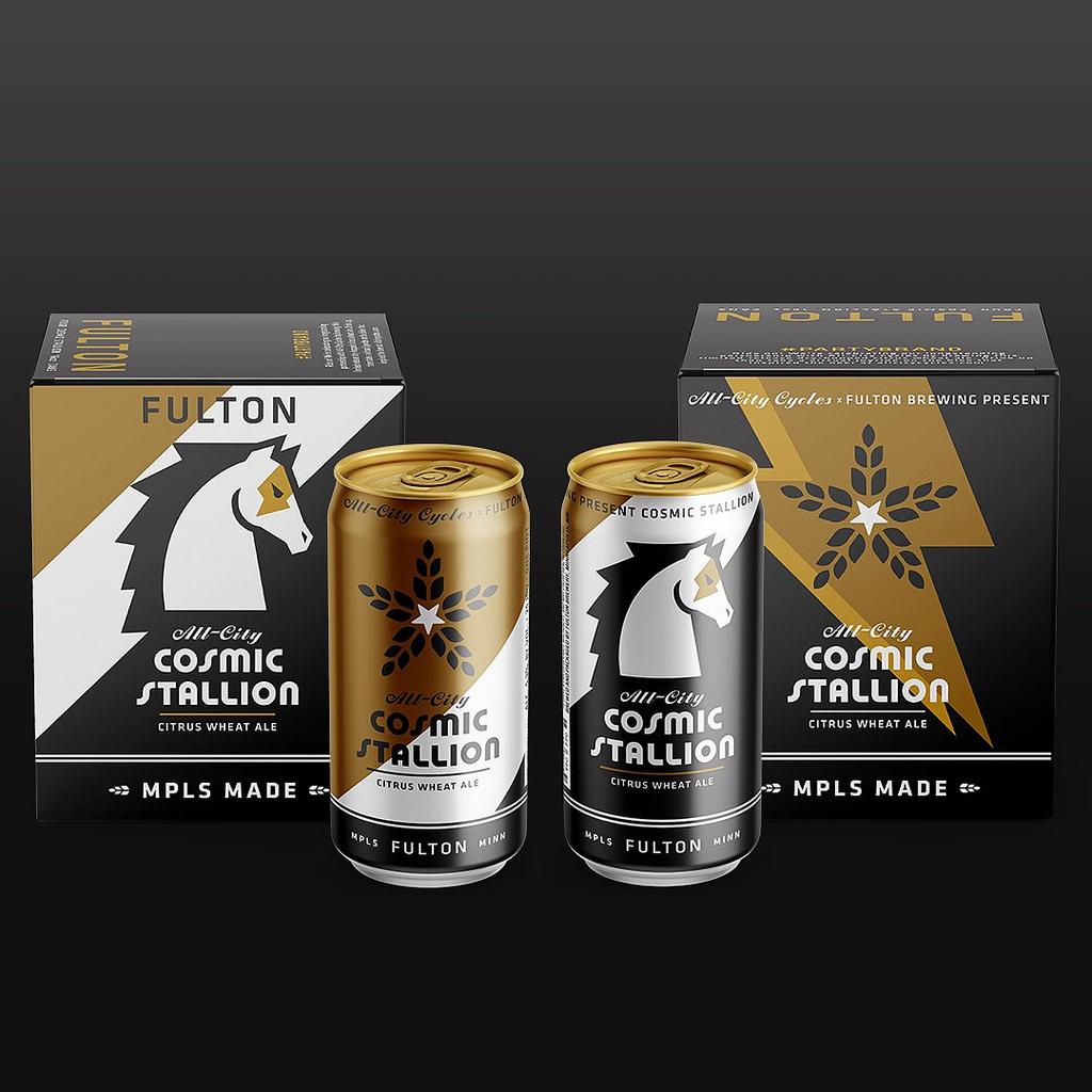 2 cans of Cosmic Stallion beer