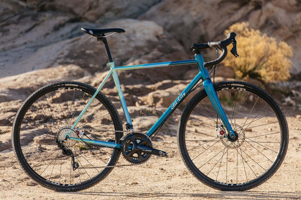 A new Cosmic Stallion bicycle on gravel