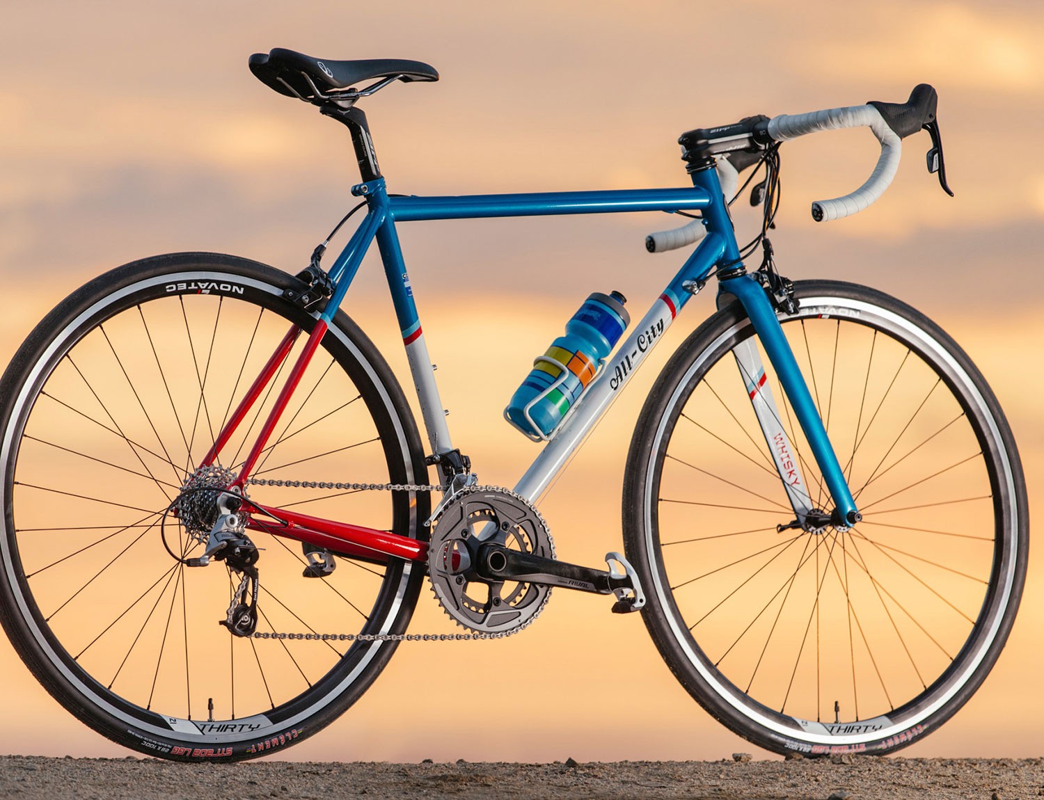 A photo of a bicycle in sunlight