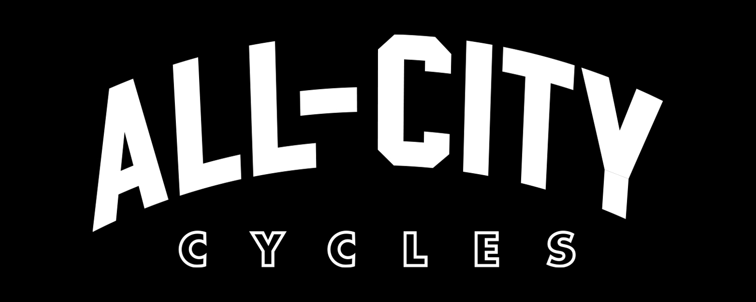Black and white All-City Cycles Tu Tone pattern