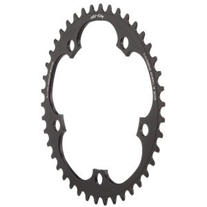 Black All-City cycles Cross Chainring on white background