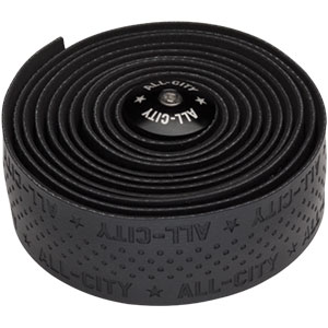 Black All-City silicone Super Cush Bar Tape on white background