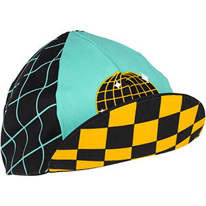 All-City Club Tropic Cycling Cap front view with bill flipped up on white background, 2 of 4