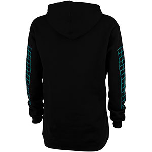 All-City Club Tropic Hoodie, rear view, black color on white background, 2 of 2