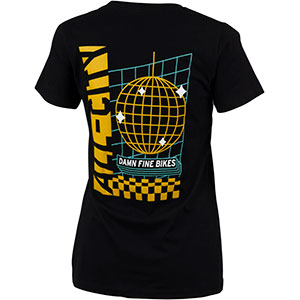All-City Club Tropic Women's T-Shirt, rear view, black with All-City logo and illustrated design, 2 of 2