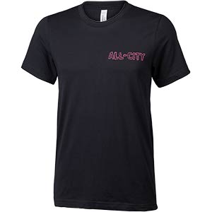 Men's All-City Nigh Claw T-Shirt, front, black, on white background