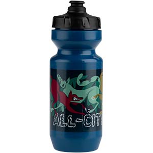 All-City Night Claw Purist Water Bottle with illustrated design of big cats showing teeth and claws on white background