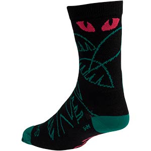 All-City Night Claw Wool Socks, three-quarter rear view on white background, 2 of 2