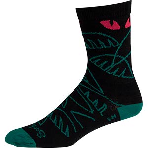 All-City Night Claw Wool Socks, side view on white background, 1 of 2