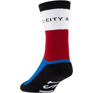 All-City Parthenon Party Socks, rear view on white background, 3 of 3