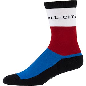 All-City Parthenon Party Socks, side view on white background