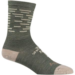 Army green and tan All-City team space horse socks on white background side view, 1 of 4