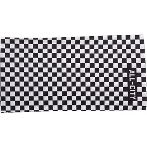 Black and white All-City Cycles Tu Tone Neck Gaiter product on white background, 2 of 2