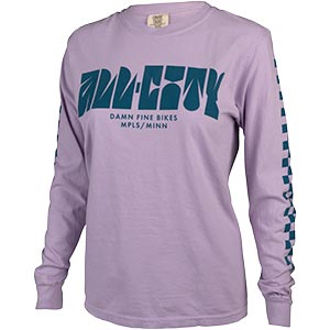 All-City Week-Endo Long Sleeve shirt, front, lavendar, on white background