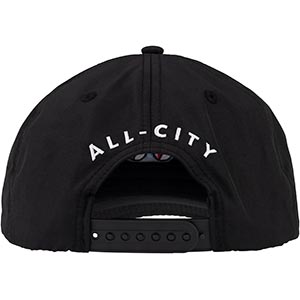 All-City Parthenon Party Hat, back, showing All-City logo, on white background, 2 of 2