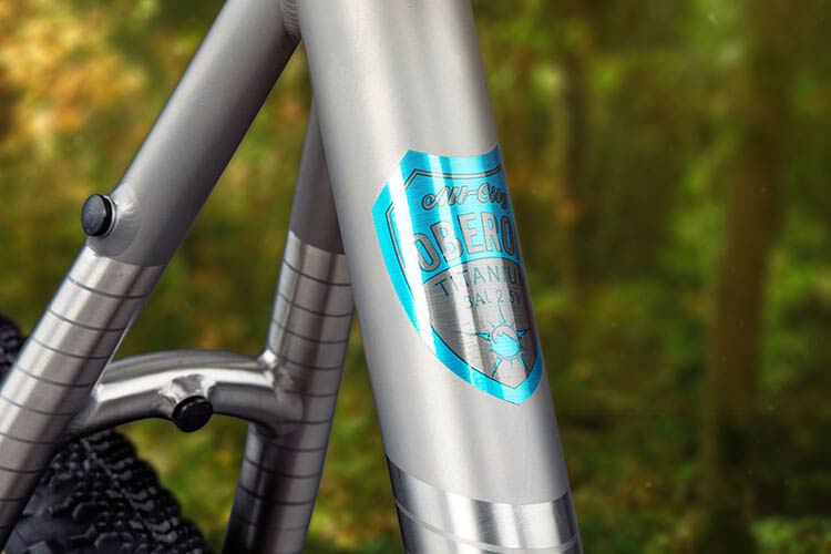 Oberon Titanium badge on Cosmic Stallion Ti frameset